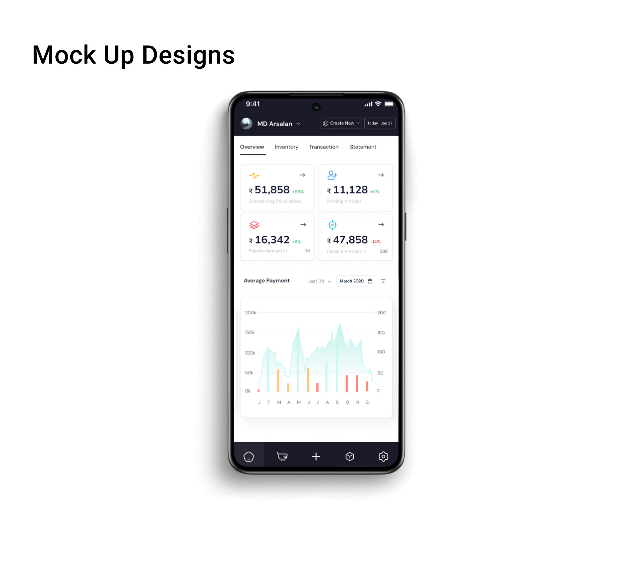 DEAL Mobile Dashboard Dribbble UI screen 8