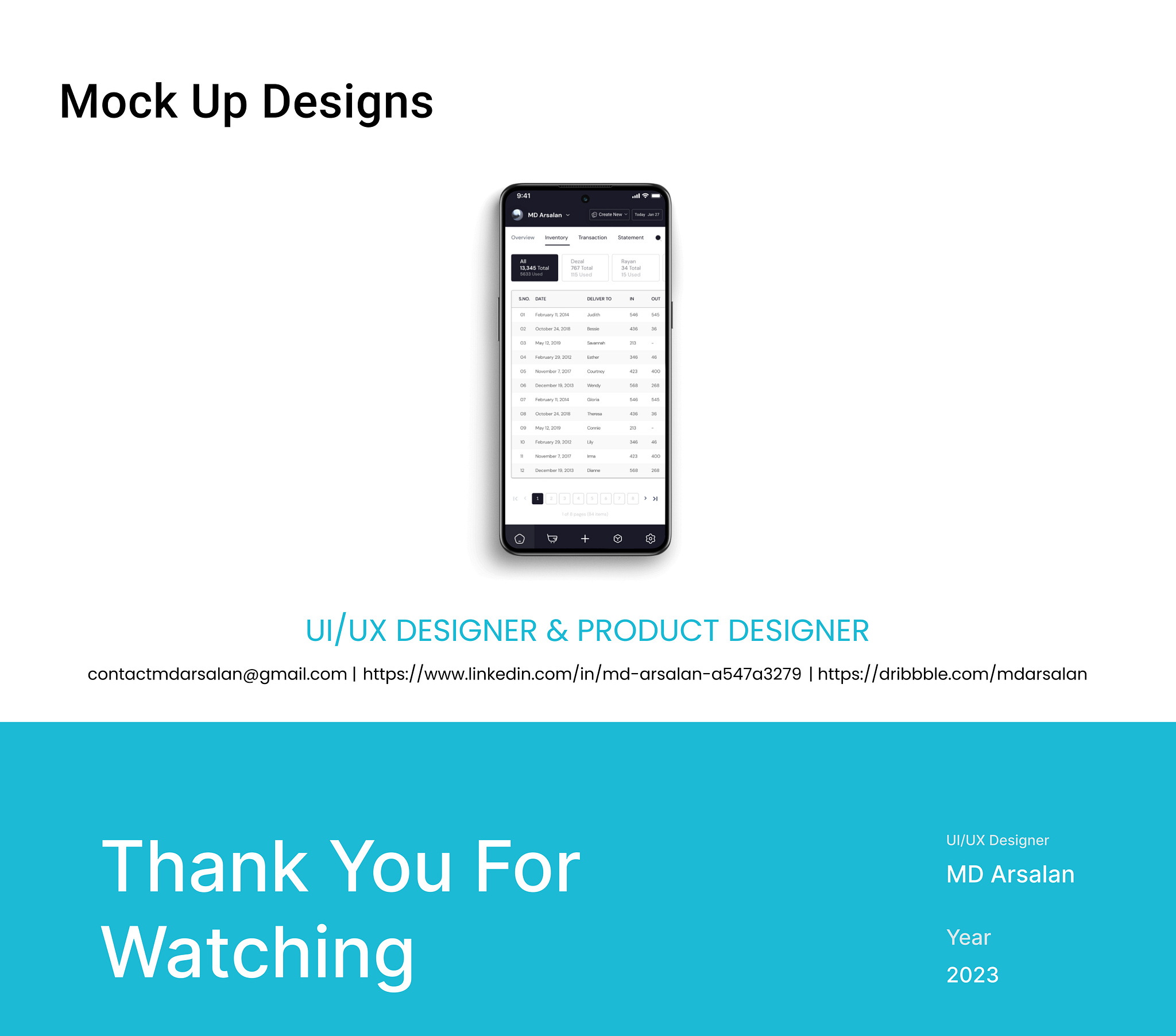 DEAL Mobile Dashboard Dribbble UI screen 9