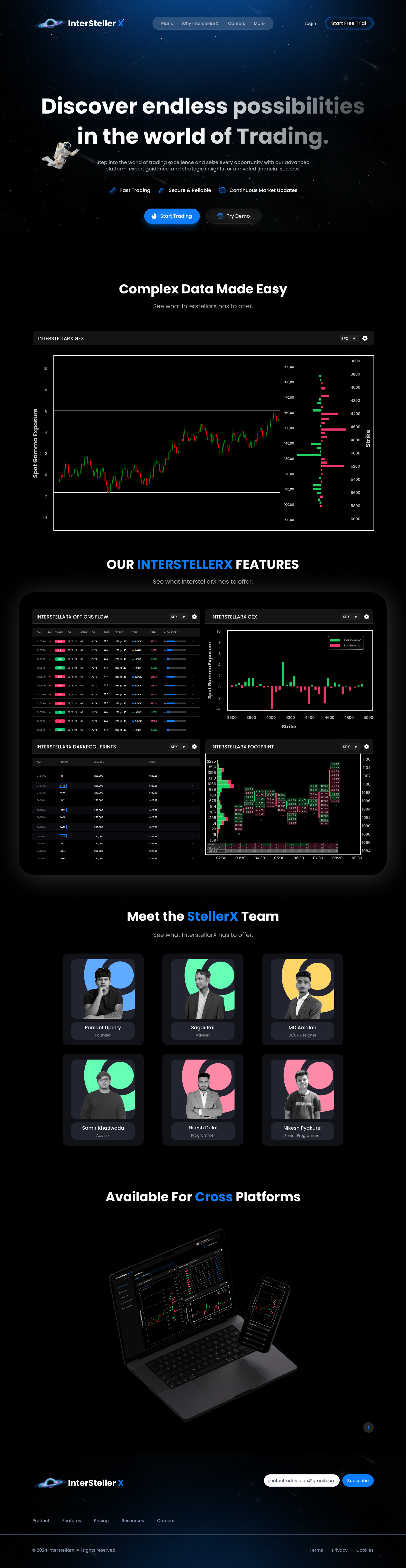 Trading Website Design Dribbble UI screen 2